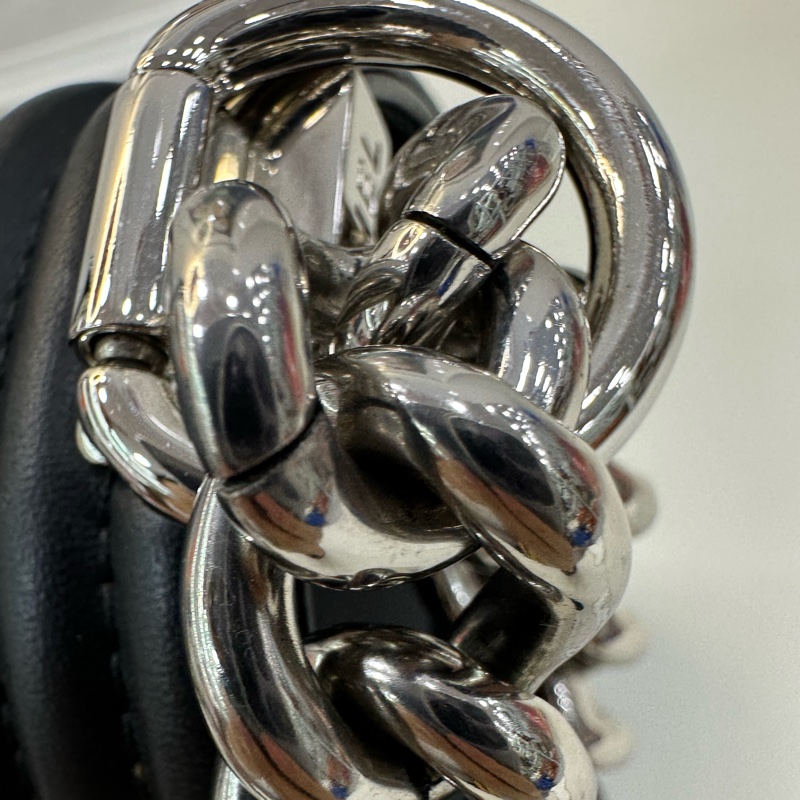 Chanel 香奈兒 黑銀V紋中號leboy 22開帶卡-15