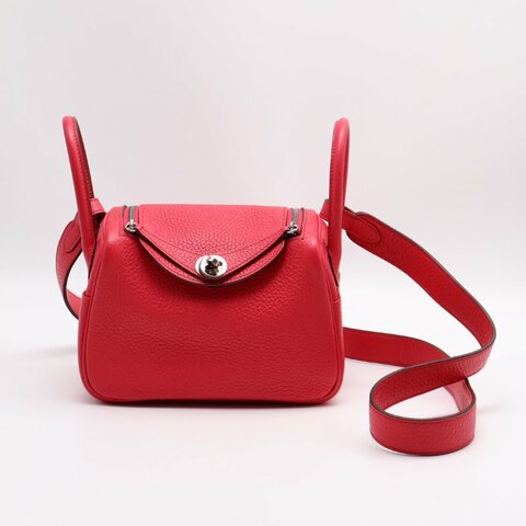 HERMES Mini lindy - 極致粉銀 D