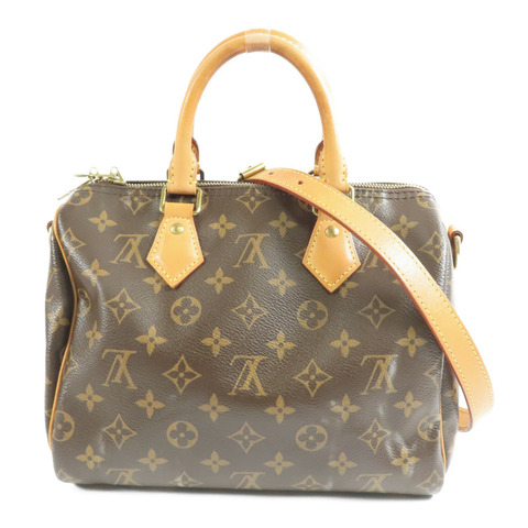 LOUIS VUITTON Monogram Speedy Bandouliere 25金扣手挽肩背兩用袋