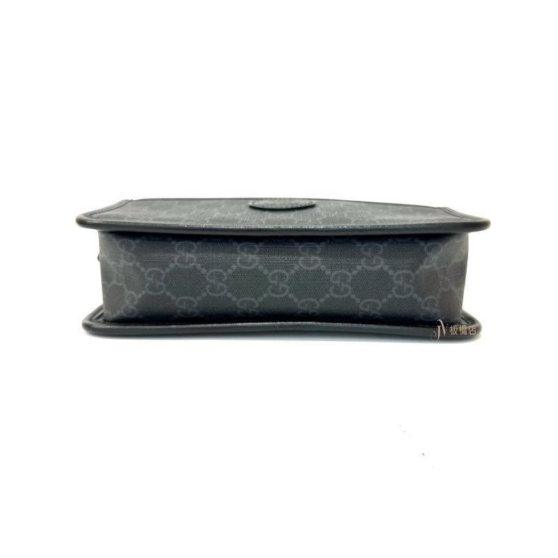 GUCCI Retro GG Supreme 黑色帆布相機包658572-4