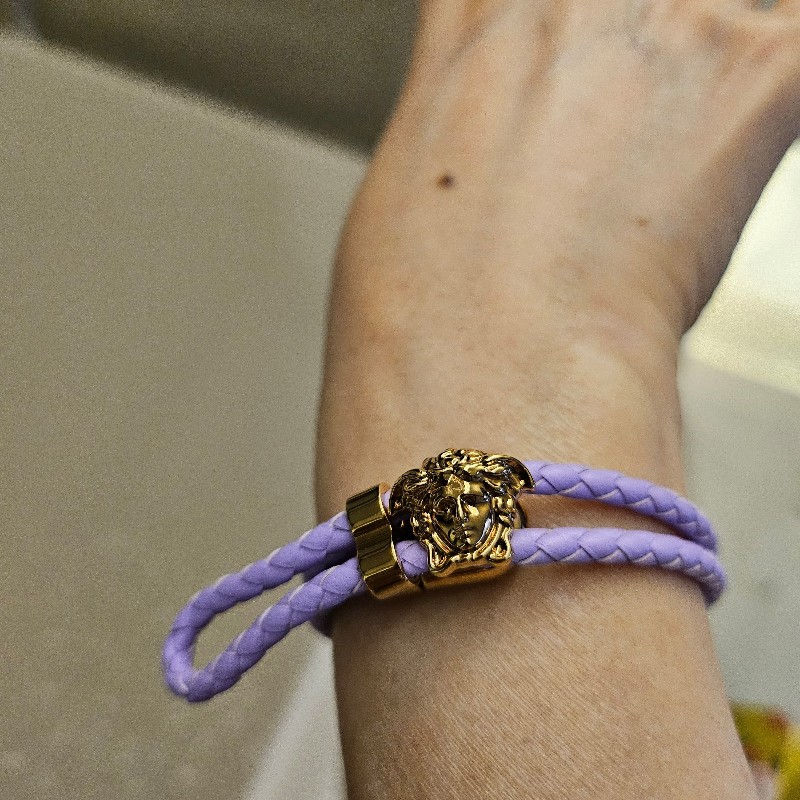 VERSACE皮革編織手環-3