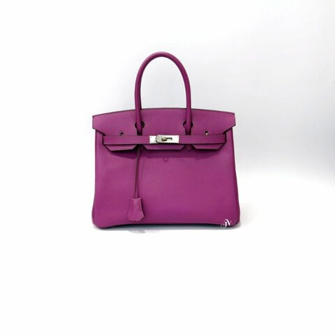 Hermes 海葵紫9P parme Epson銀釦30cm Birkin 柏金包