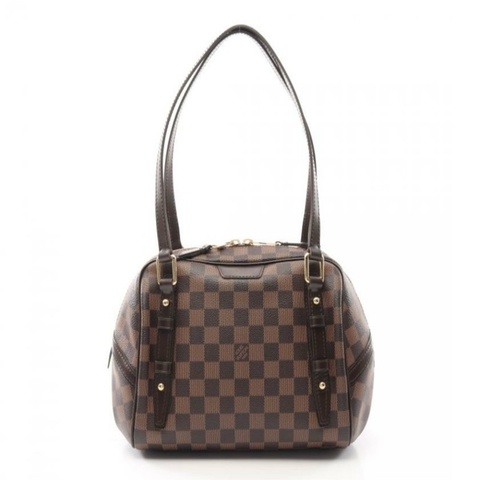 Louis Vuitton 【日本直送】[AB]Rivington PM 棋盤 格肩包PVC皮革棕色