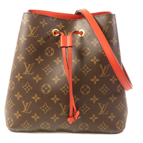 LOUIS VUITTON Monogram Neo Noe Bucket Bag金扣肩背袋Coquelicot