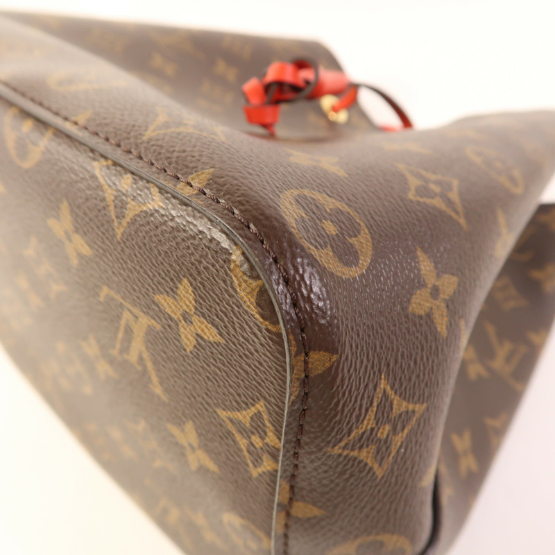 LOUIS VUITTON Monogram Neo Noe Bucket Bag金扣肩背袋Coquelicot-9