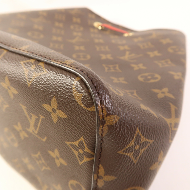 LOUIS VUITTON Monogram Neo Noe Bucket Bag金扣肩背袋Coquelicot-11