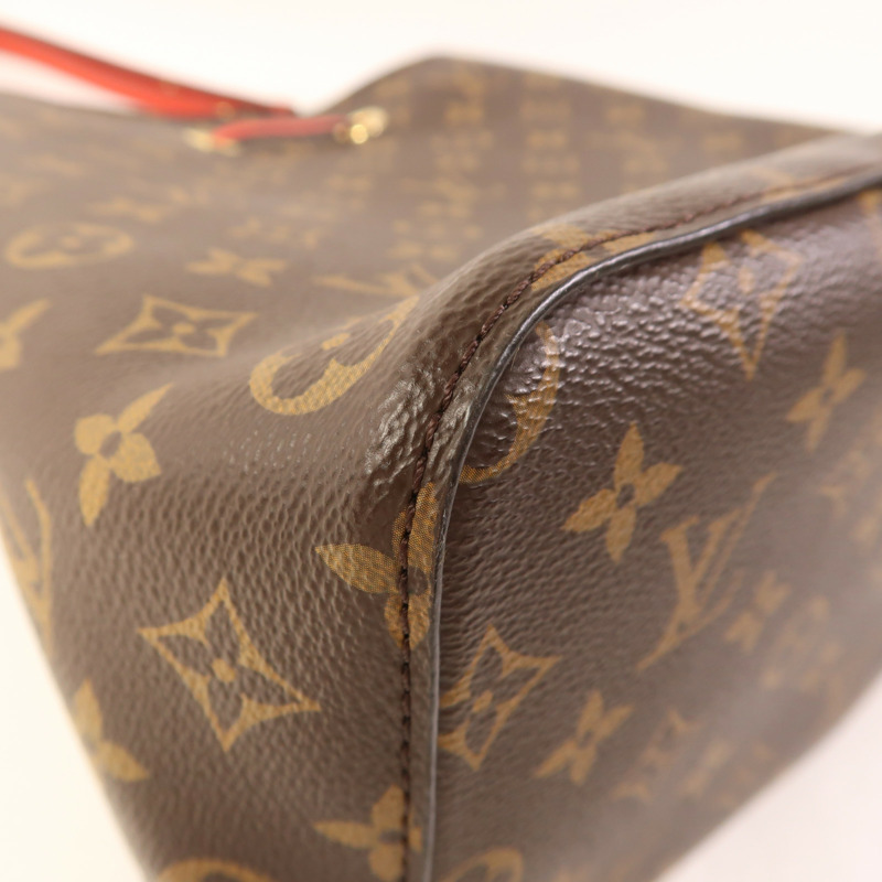 LOUIS VUITTON Monogram Neo Noe Bucket Bag金扣肩背袋Coquelicot-12
