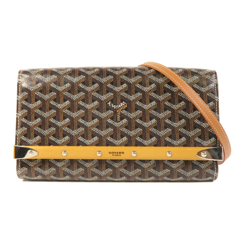 GOYARD 塗層帆布Monte-Carlo PM銀扣肩背袋-0