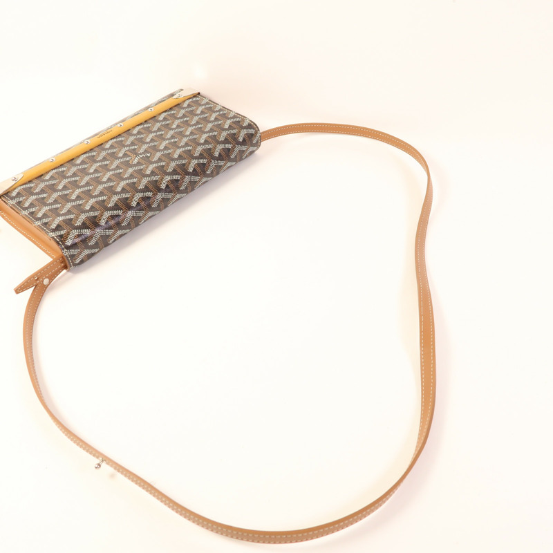 GOYARD 塗層帆布Monte-Carlo PM銀扣肩背袋-5