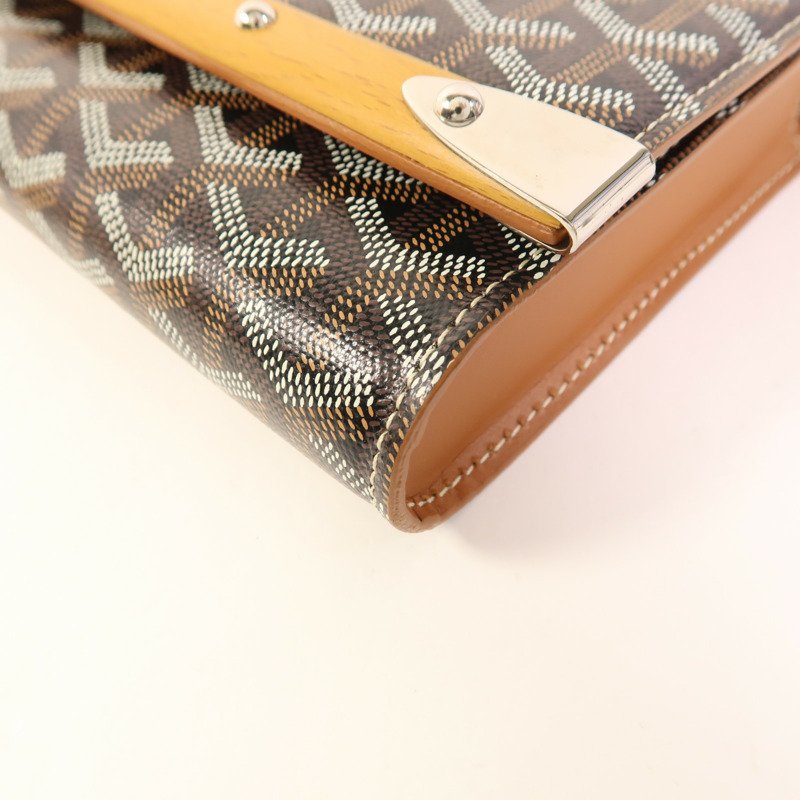 GOYARD 塗層帆布Monte-Carlo PM銀扣肩背袋-9