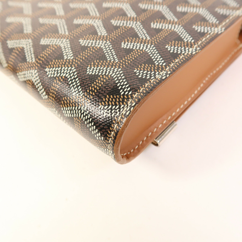 GOYARD 塗層帆布Monte-Carlo PM銀扣肩背袋-11