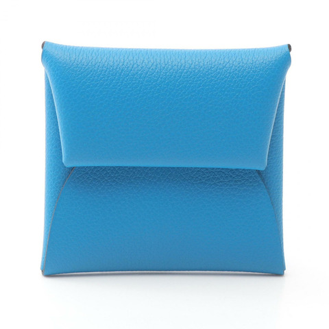 HERMES Bastia 零錢包 B Evercolor 皮革 藍色 zanzibar 二手 女士 SHW