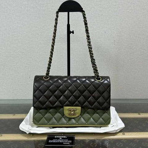 CHANEL CF三色金扣肩背斜背包25*16*7 98新配件塵袋保卡