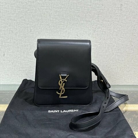 YSL KAIA黑金肩背斜背包 16.5*18*5 98新配件塵袋