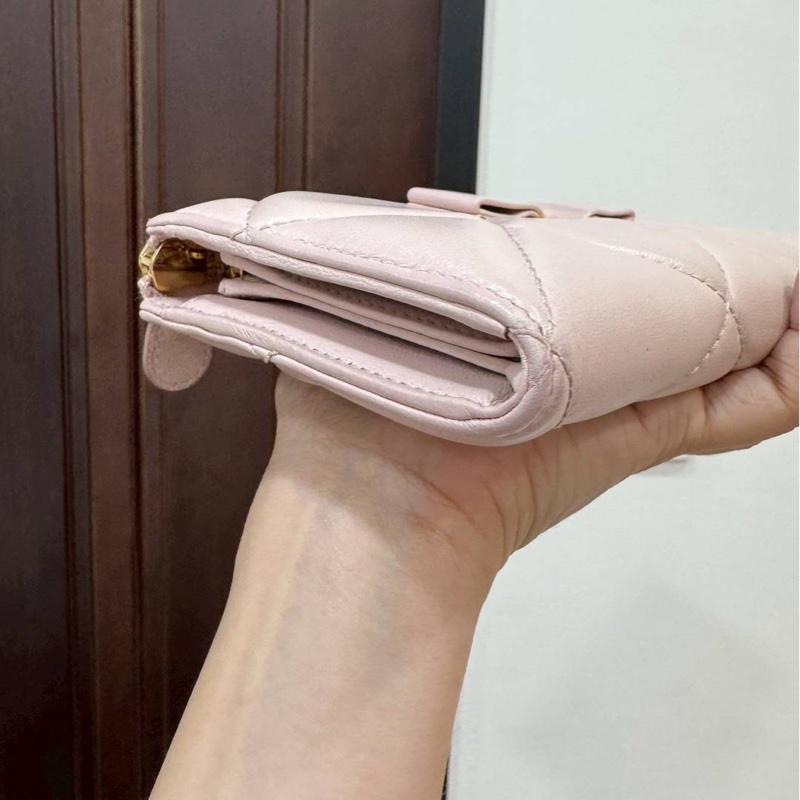 Salvatore ferragamo 粉色 蝴蝶節 錢包 錢夾 皮夾 皮包 長夾-7
