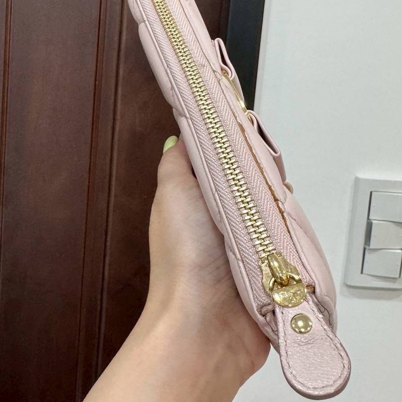 Salvatore ferragamo 粉色 蝴蝶節 錢包 錢夾 皮夾 皮包 長夾-13