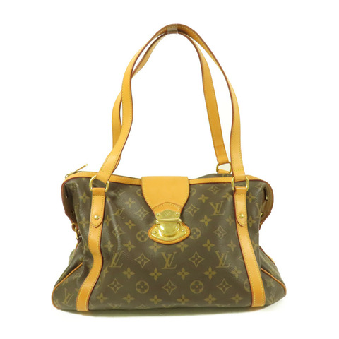 LOUIS VUITTON Monogram Stresa PM金扣肩背袋棕色