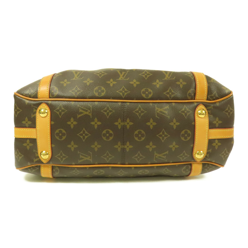 LOUIS VUITTON Monogram Stresa PM金扣肩背袋棕色-3