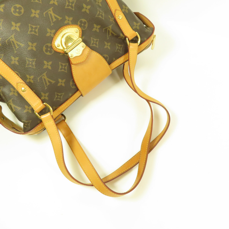 LOUIS VUITTON Monogram Stresa PM金扣肩背袋棕色-8