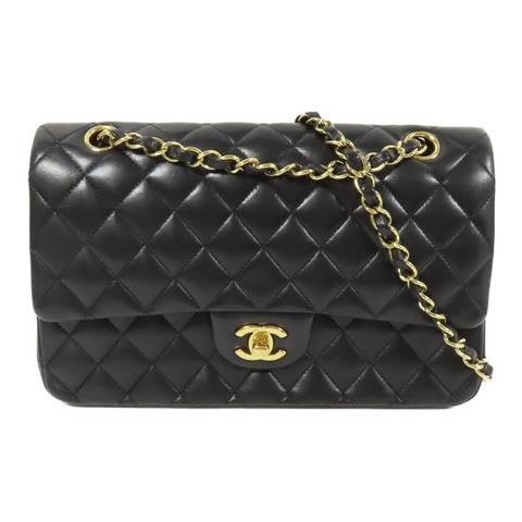 CHANEL 牛皮皮革Chain Flap Bag金扣鏈帶肩背袋