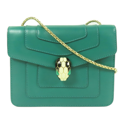 BVLGARI 牛皮皮革Serpenti Forever Shoulder Bag金扣鏈帶肩背