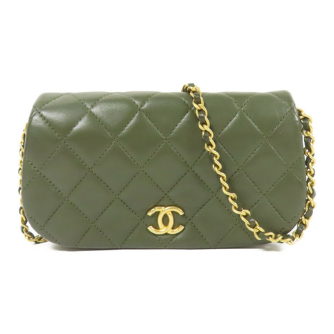 CHANEL 羊皮皮革Mini Chain Flap金扣肩背袋