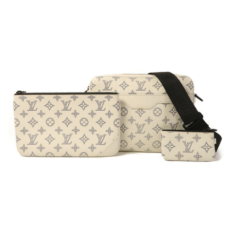 LOUIS VUITTON Monogram Shadow Trio Messenger Bag肩背袋