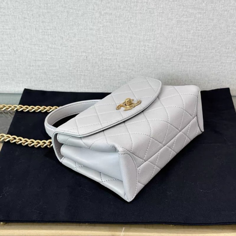 CHANEL 灰金 trendy手提斜背包19*12*8 98新 配件塵袋-2