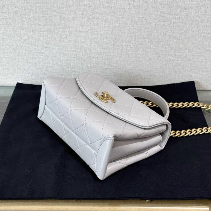 CHANEL 灰金 trendy手提斜背包19*12*8 98新 配件塵袋-4