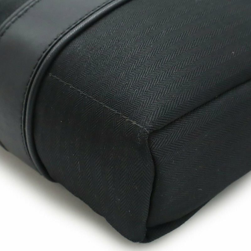 HERMES Acapulco Bandouliere PM 單肩包 Pochette Toile Chevron 皮革 黑色-3