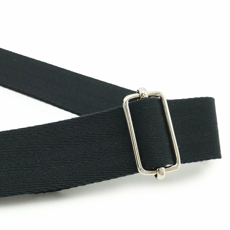 HERMES Acapulco Bandouliere PM 單肩包 Pochette Toile Chevron 皮革 黑色-6