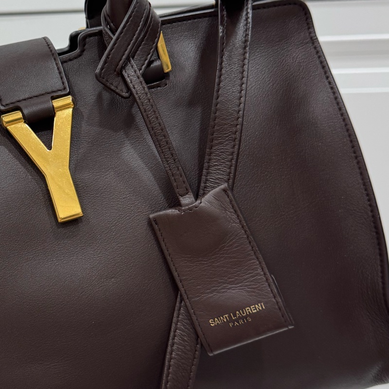 Yves Saint Laurent YSL 聖羅蘭 棕色 咖啡 Cabas Chy 手提包 肩背包 斜背包 公事包-25