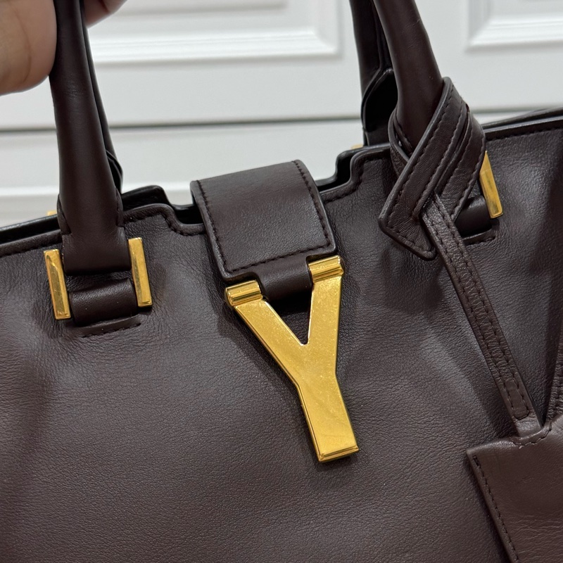 Yves Saint Laurent YSL 聖羅蘭 棕色 咖啡 Cabas Chy 手提包 肩背包 斜背包 公事包-34