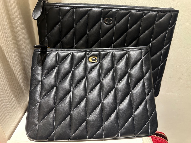 COACH POUCH 28 絎縫手拿包-2