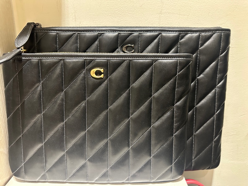 COACH POUCH 28 絎縫手拿包-3