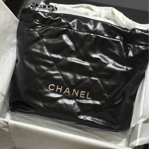 全新Chanel22 黑銀小號 櫃上購入 情人節