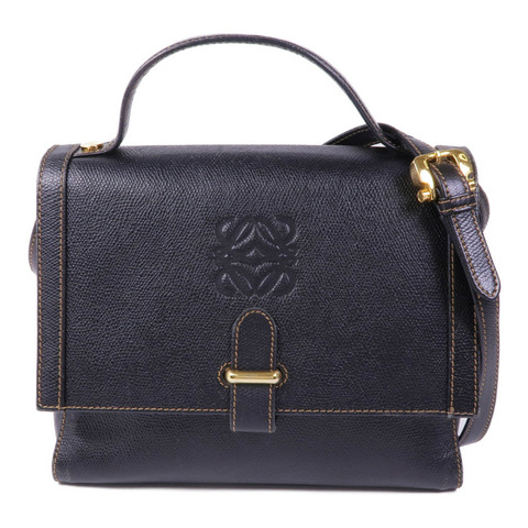 LOEWE 牛皮皮革2way Shoulder Bag金扣手挽肩背兩用袋