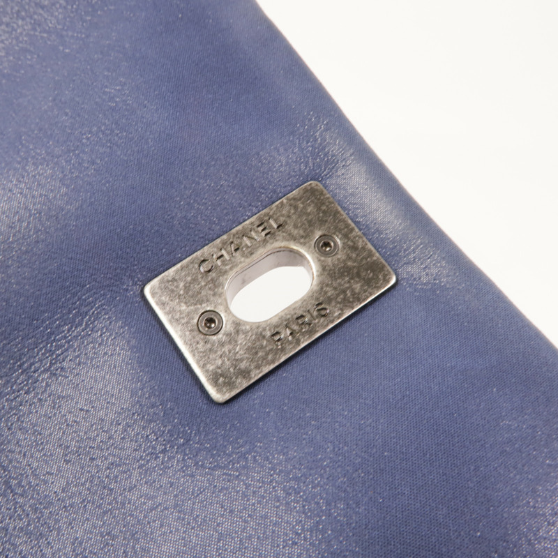 CHANEL 牛皮皮革Chain Shoulder Bag銀扣鏈帶肩背袋-11