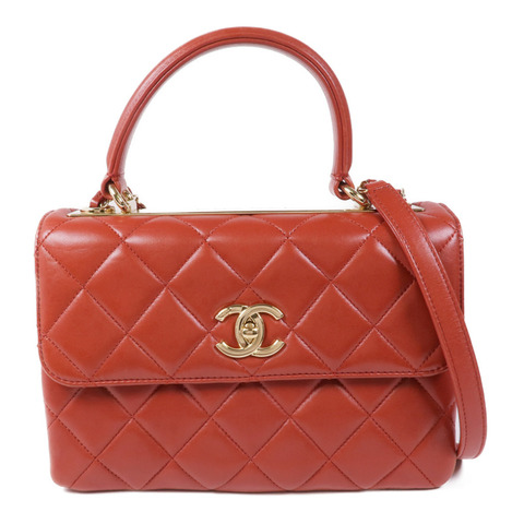 CHANEL 羊皮皮革Trendy CC金扣手挽肩背兩用袋