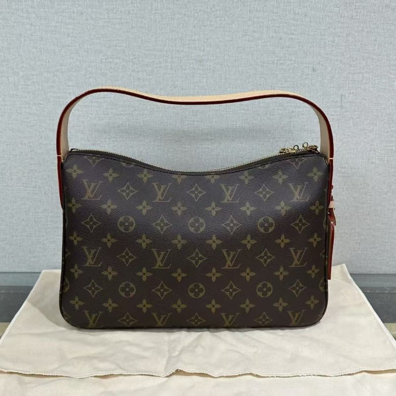 ✨LV slouchy小號老花手提肩背hobo包 芯片款 33*22*9 99新 配件塵袋-2