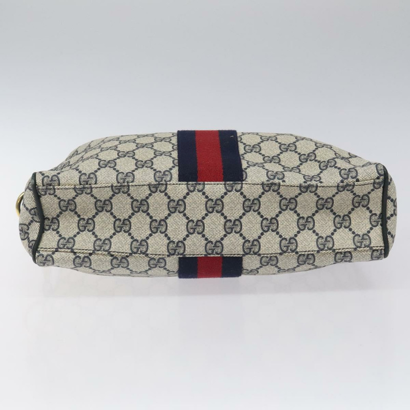 【日本直送】GUCCI GG Supreme Sherry Line 手提包 PVC 皮革 海軍藍 紅色 010 378 正品 BD957-8