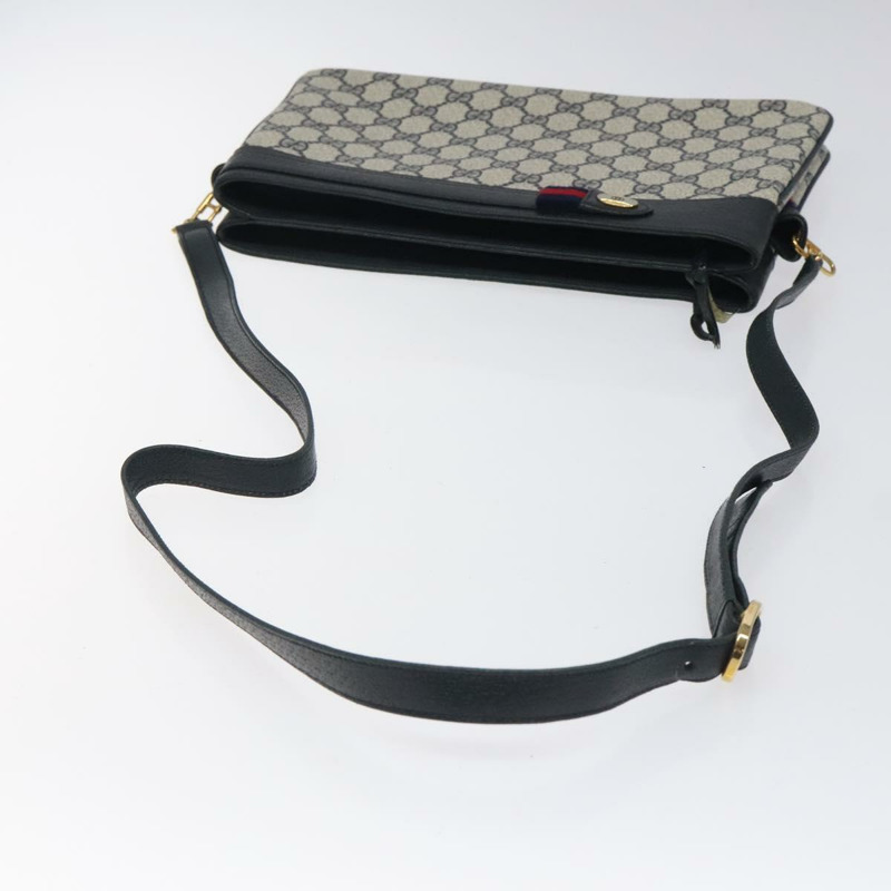 【日本直送】GUCCI GG Supreme Sherry Line 單肩包 PVC 海軍藍/金色 96 02 035 正品 MY260-6
