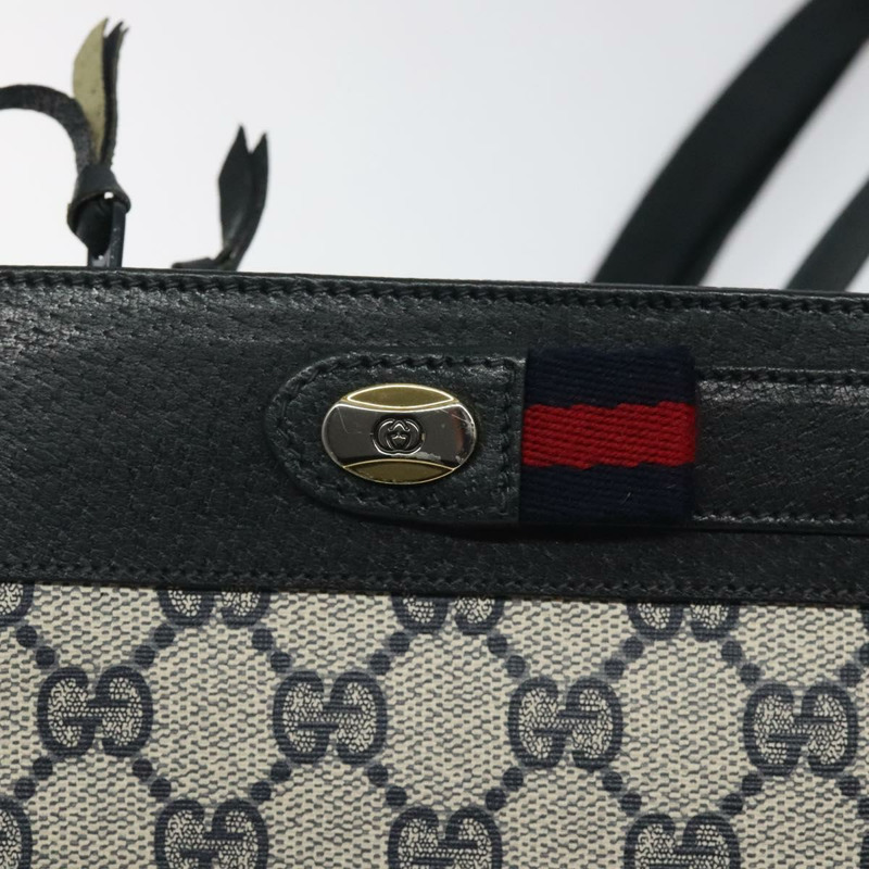 【日本直送】GUCCI GG Supreme Sherry Line 單肩包 PVC 海軍藍/金色 96 02 035 正品 MY260-13