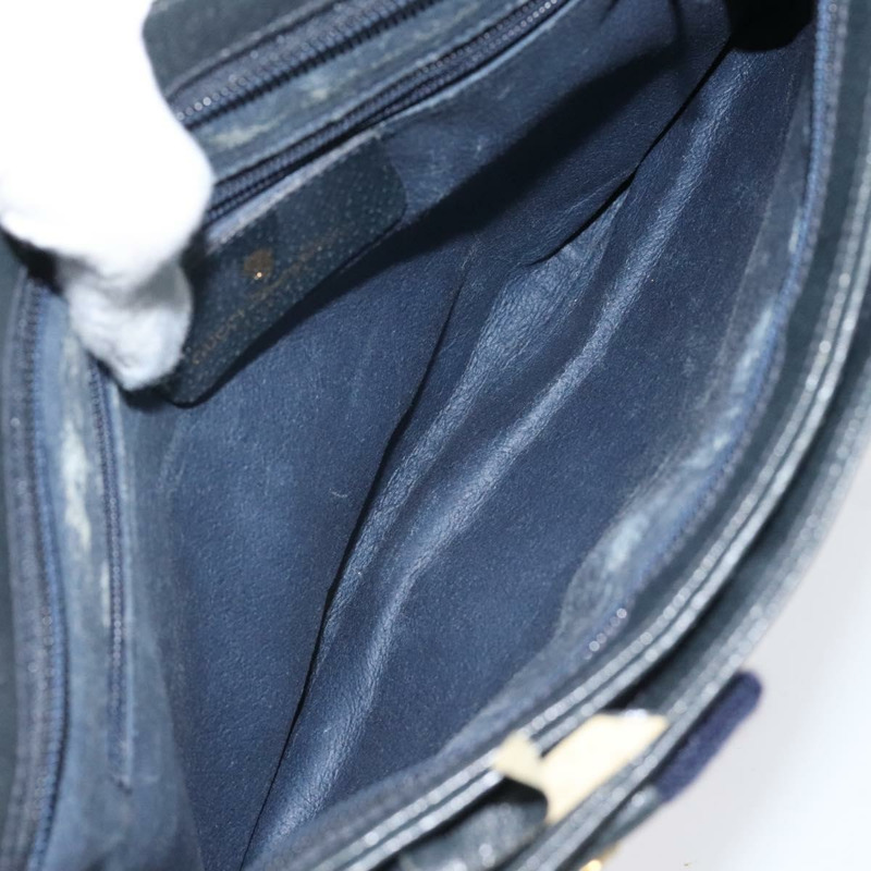 【日本直送】GUCCI GG Supreme Sherry Line 單肩包 PVC 海軍藍/金色 96 02 035 正品 MY260-16