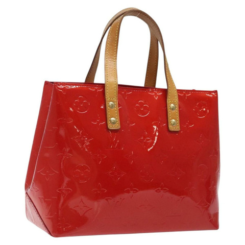 路易威登 Monogram Vernis Reade PM 手提包紅 M91088 LV 授權 121538