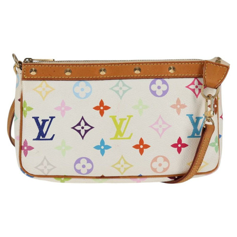 路易威登多色 Pochette Accessoires 手拿包 白色 M92649 正品 123204V