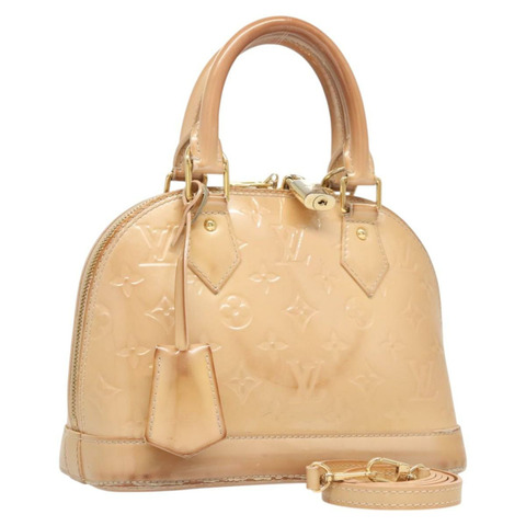 路易威登 Monogram Vernis Alma BB 手提包米色 Dunne M90175 LV 授權 124804