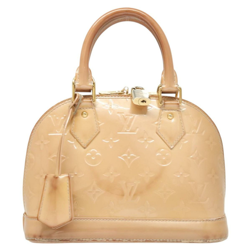【日本直送】路易威登 Monogram Vernis Alma BB 手提包米色 Dunne M90175 LV 授權 124804-1