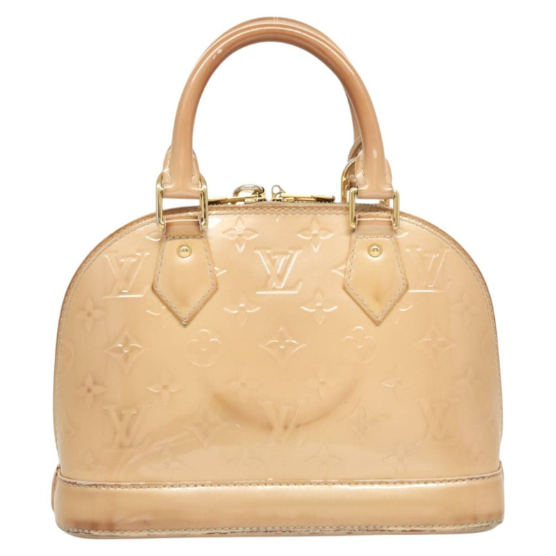 【日本直送】路易威登 Monogram Vernis Alma BB 手提包米色 Dunne M90175 LV 授權 124804-2