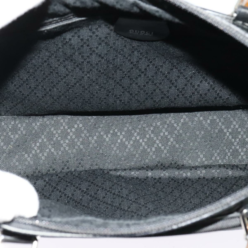 【日本直送】GUCCI 竹節手提包 尼龍 兩用 黑色 銀色 000 2040 0538 正品 SW805-14